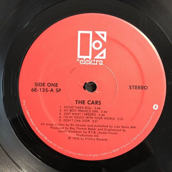 THE CARS RECORD "THE CARS" 1978 ELEKTRA (6E-135) WITH LYRIC INNERSLEEVE SHRINK - Picture 8 of 8